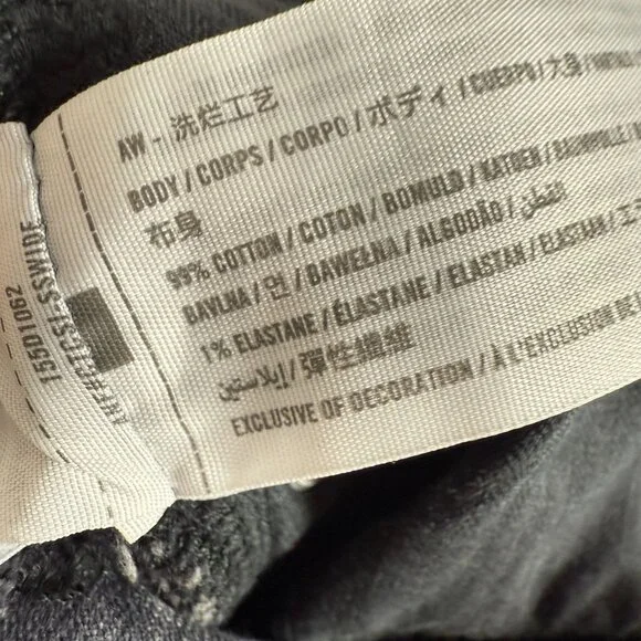 Abercrombie & Fitch Jeans 90's Straight Ultra High Rise Curve Love Gray Size 31/ - Picture 7 of 8